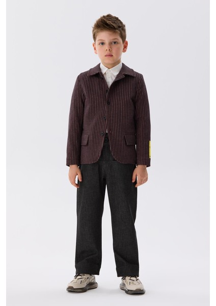Bg Store Erkek Çocuk Çizgili Ceket