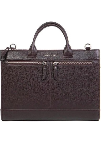 Hakiki Deri Evrak Çantası 9005 Kahve