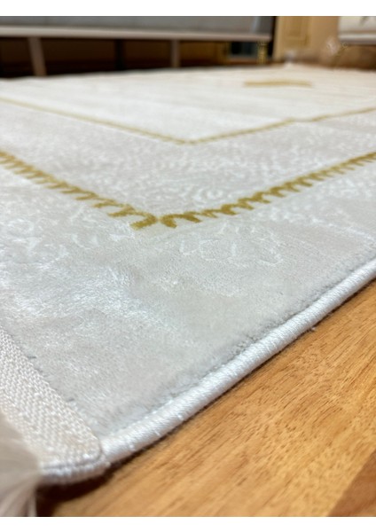 9720 krem - gold akrilik dokuma halı yumuşak salon oturma odası halısı