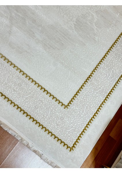 9720 krem - gold akrilik dokuma halı yumuşak salon oturma odası halısı