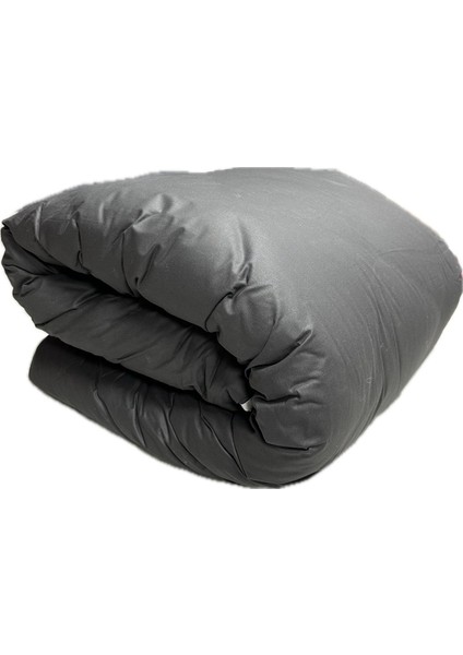 Ranforce Yorgan Çift Kişilik Iki Renkli Antrasit - Beyaz Çift Renk Düz Desenli