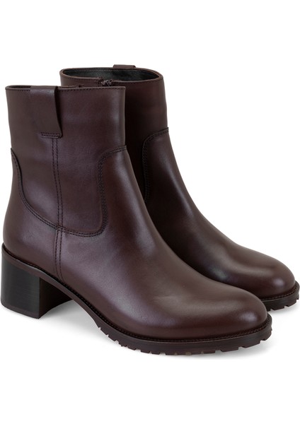 Loar Kahve Kadın Deri Bot