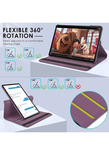 Apple iPad 10.2 8.nesil Kılıf Yatay ve Dikey Standlı Dönerli Deri Kılıf (Model A2270,A2428,A2429,A2430)