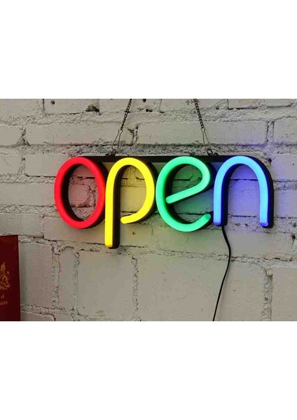 neon led ışıklı açık open fiyatları