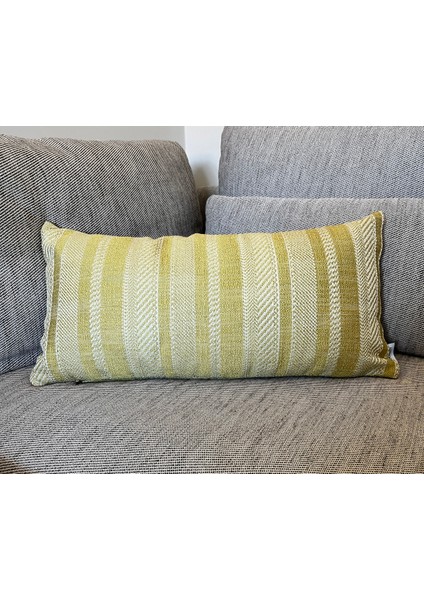 Ipliği Boyalı Jakar Dokuma Kumaş Kırlent Kılıfı Lüks ve Elegant Stil