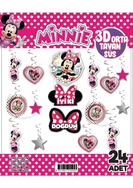 Minnie Mouse 3D Orta Tavan Süsü