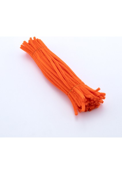 20LI Tel Tüylü Tel Şönil, 30 Cm, Turuncu