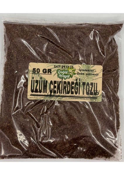 Üzüm Çekirdeği (Öğütülmüş) 50 gr