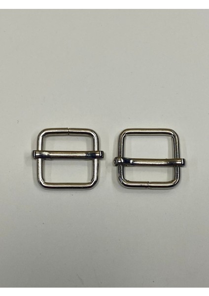 Çanta Sürgüsü / Ayar Tokası / 2 Li Set / 2 cm Gümüş