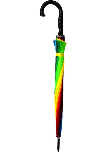 Gökkuşağı Şemsiye Gökkuşağı Desenli Rainbow Şemsiye