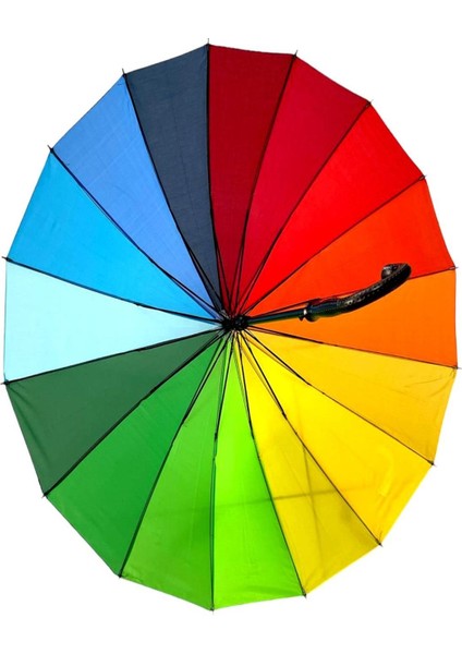 Gökkuşağı Şemsiye Gökkuşağı Desenli Rainbow Şemsiye