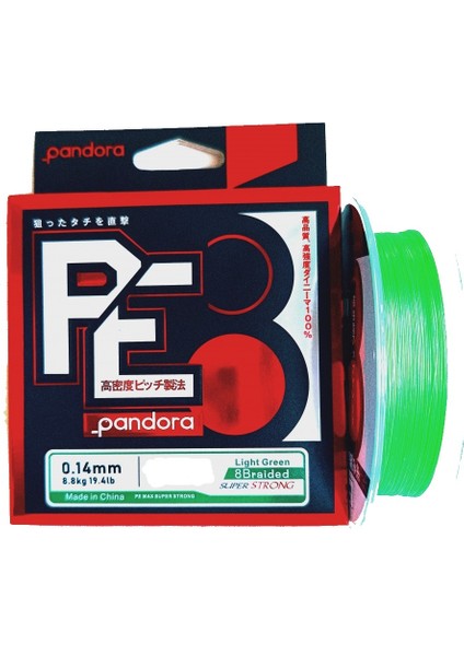 Pe-8 8x 150MT Lıght Green 0,14MM Misina