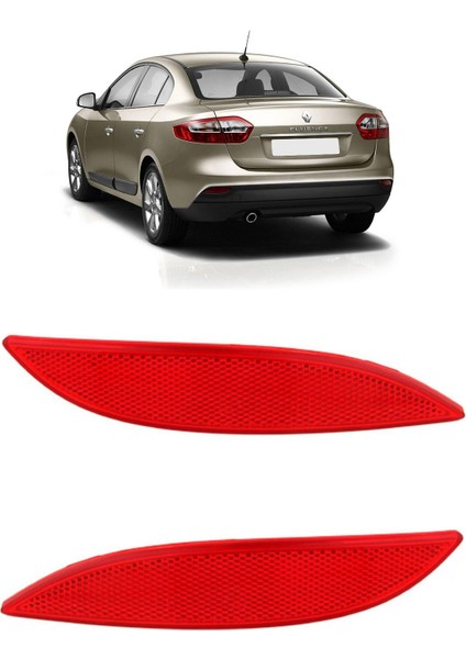 Sağ Ve Sol Arka Tampon Reflektörü / Fluence