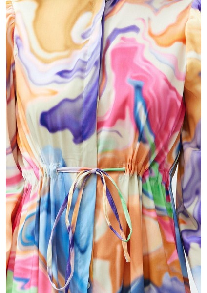 Moda Regular Casual Günlük Chally Dokuma Hakim Yaka Uzun Kol A-Line Maxi Boy Tesettür Elbise indirimleri