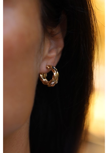 14 Ayar Altın Burgu Halka Küpe 3 fırsatları