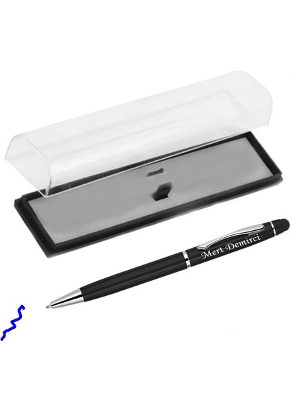 Isme Kişiye Özel Dokunmatik Pedli Çevirmeli Metal Tükenmez Kalem