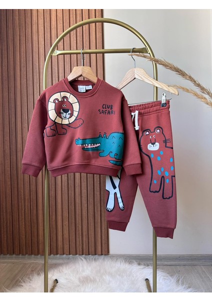 Rainbow Kids Erkek Çocuk Hayvan Desenli Eşofman Takımı modelleri