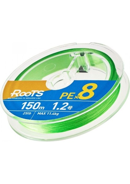 X8 Roots Pe 8 Örgü Spin Ip Misina 150MT 1 Pe