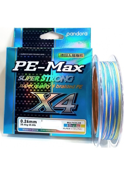 Pe-Max 4x 300MT Multıcolor 0,18MM Misina