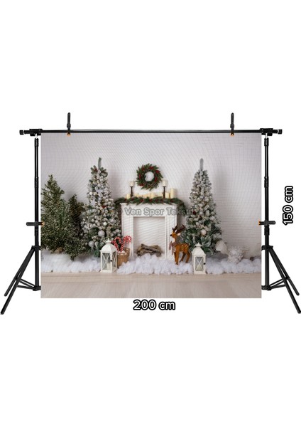 Kış Şömine Temalı 200 x 150 cm Stüdyo Fonu Arka Plan fiyatları