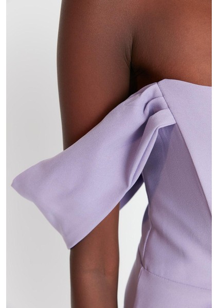 Moda Fit Mezuniyet Balo Finike Dokuma Carmen Yaka Kısa Kol Bodycone Midi Boy Elbise modelleri