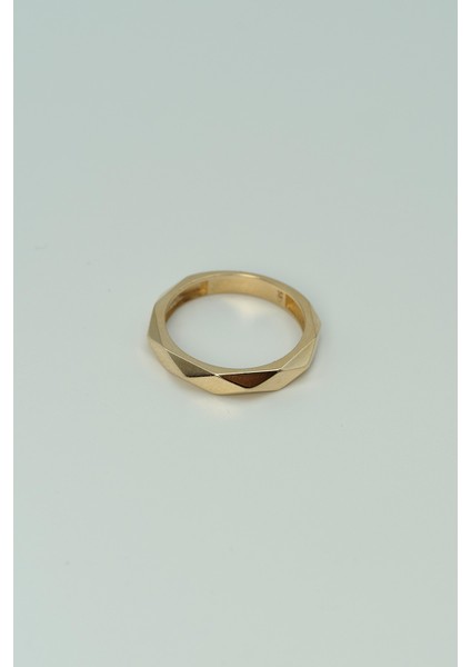 14 Ayar Altın Prizma Model Yüzük modelleri