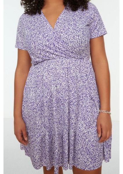 Moda Slim Casual Günlük Bürümcük Örme Kruvaze Kısa Kol Skater Mini Boy Büyük Beden Elbise indirimleri