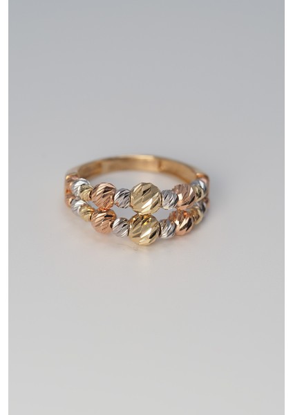 14 Ayar Altın Dorika Toplu Yüzük modelleri