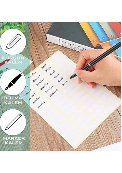 A4 Hazır Etiket 105X40 mm 10 Sayfa 1 Paket 14 Lü Kendinden Yapışkanlı Fotokopi Lazer Inkjet Kağıdı Yazıcılar Için Uyumlu