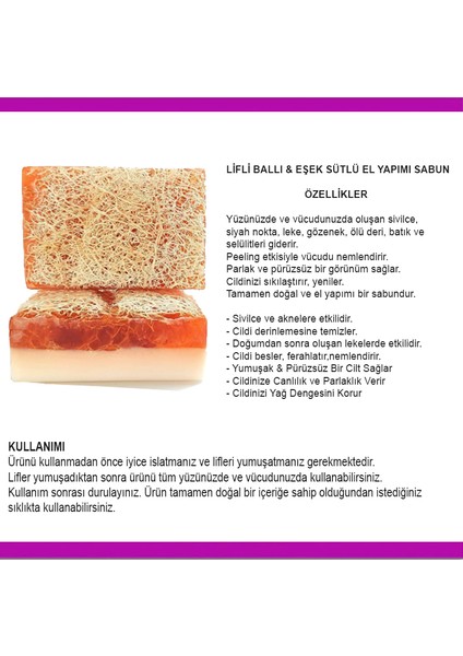 Kabak Lifli Ballı Eşek Sütlü Sabunu