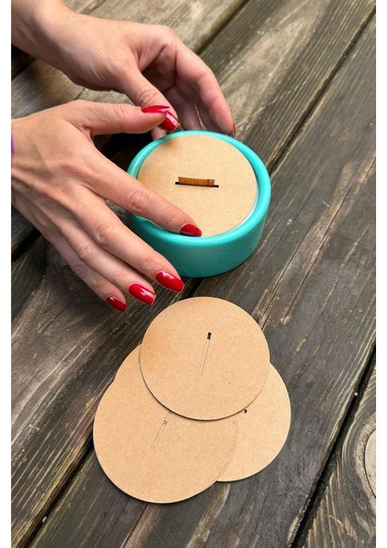 Mum Toz Kapakları 83MM Çap 30MM x 2 mm Ahşap Fitil Boşluğu 50 Adet fırsatları
