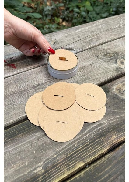 Mum Toz Kapakları 68MM Çap 20MM x 2 mm Ahşap Fitil Boşluğu 50 Adet indirimleri