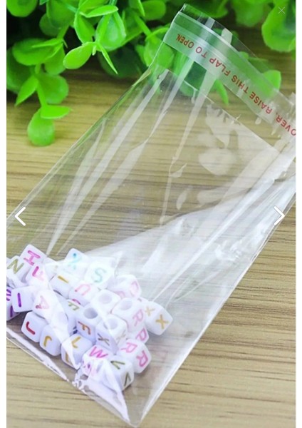 Bantlı Jelatin Poşet Yapışkanlı Şeffaf Poşet 100 Adet 12 x 25 cm