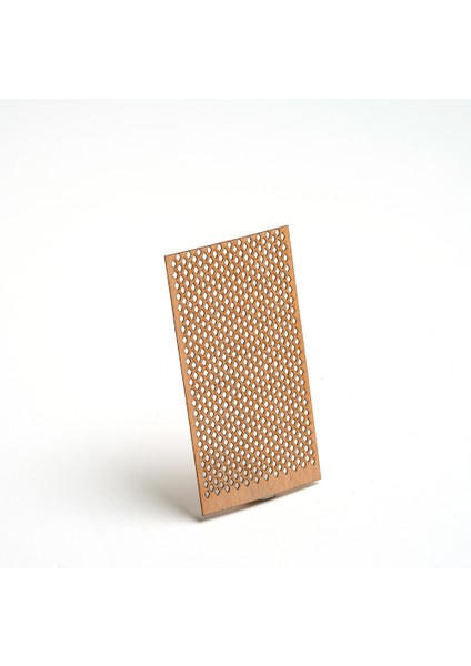 Delikli Model ( Baklava ) Ahşap Mum Fitili ve Yapışkanlı Fitil Sehpası 10 Adet ( 50 mm x 100 mm x 0,5 mm )