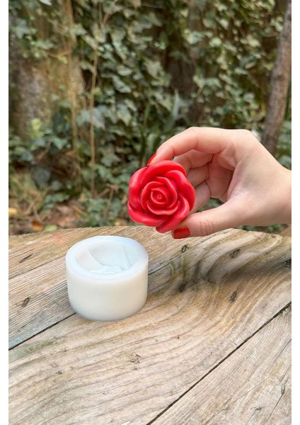 Gül 3D Tekli Mum Kalıbı (Silikon)