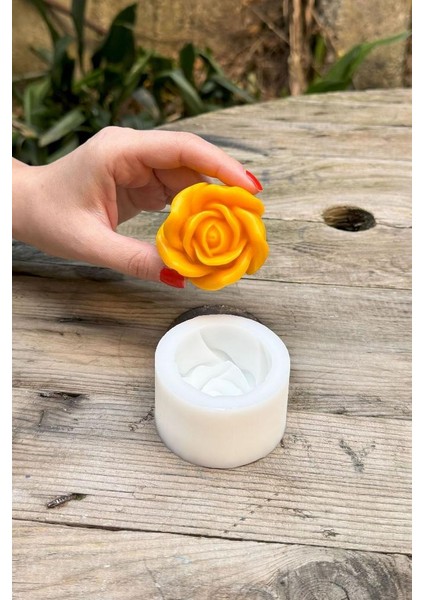 Gül 3D Tekli Mum Kalıbı (Silikon)