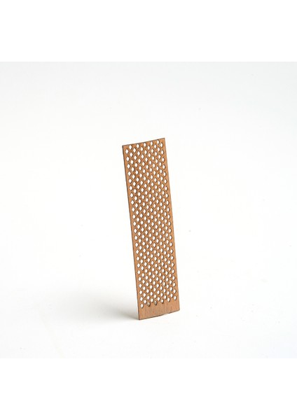 Delikli Model ( Baklava ) Ahşap Mum Fitili ve Yapışkanlı Fitil Sehpası 20 Adet ( 25 mm x 100 mm x 0,5 mm )