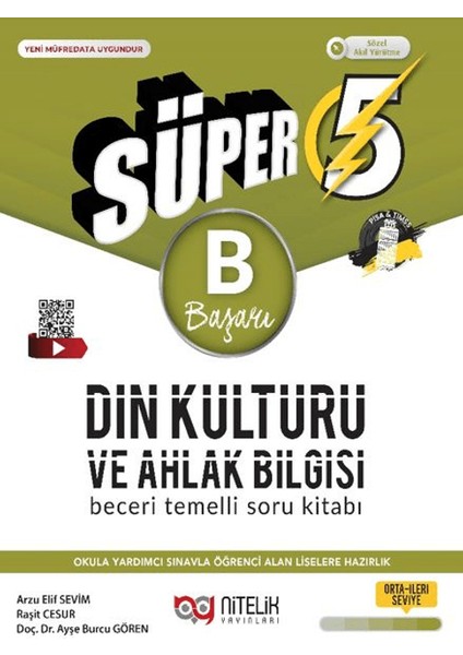 5. Sınıf Süper Din Kültürü ve Ahlak Bilgisi (B) Beceri Temelli Soru Kitabı