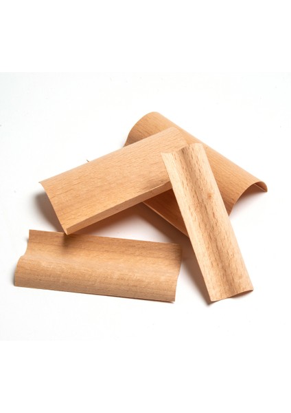 S Model Ahşap Mum Fitili ve Yapışkanlı Fitil Sehpası 50 Adet ( 30 mm x 100 mm x 0.5 mm )