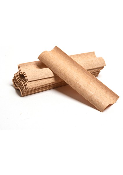 S Model Ahşap Mum Fitili ve Yapışkanlı Fitil Sehpası 50 Adet ( 30 mm x 100 mm x 0.5 mm )