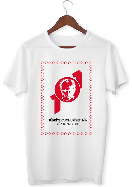 Cumhuriyetin 101. Yıl Tişört 29 Ekim Tişörtleri Cumhuriyet Bayramı T-Shirt