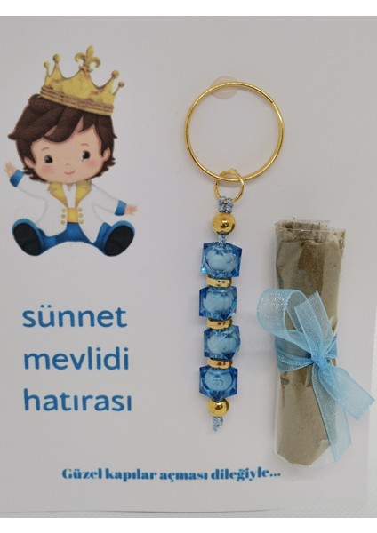 Özel Tasarım Çocuk Görsel Hazır Paketlenmiş k Dağıtmalık Sünnet Kınası ve Anahtarlık