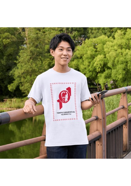 Cumhuriyetin 101. Yıl Tişört 29 Ekim Tişörtleri Cumhuriyet Bayramı T-Shirt