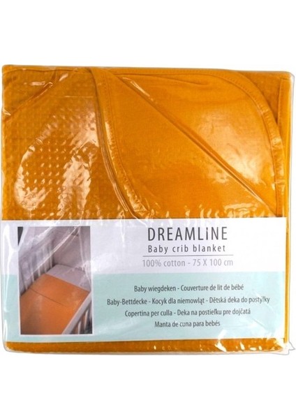 Dreamline %100 Pamuk Bebek Karyola Battaniyesi 75x100 Sarı