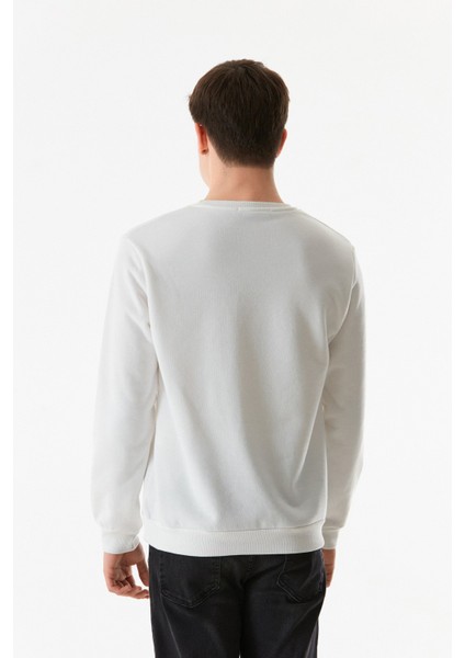 Basic Bisiklet Yaka Sweatshirt