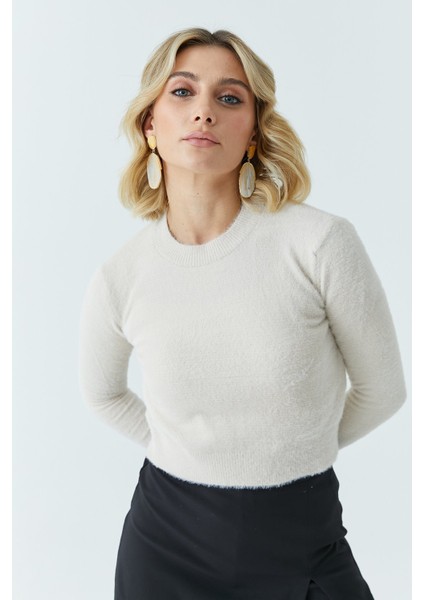 Kadın Sakal Crop Kazak 5613