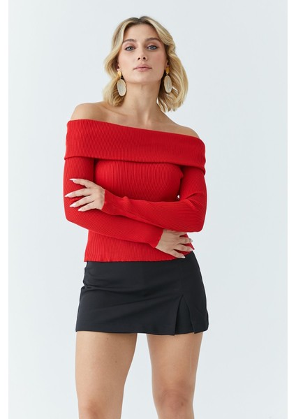 Kadın Madonna Yaka Kazak 5609 modelleri