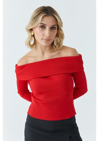 Kadın Madonna Yaka Kazak 5609 fırsatları