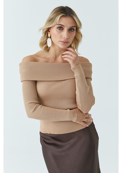 Kadın Madonna Yaka Kazak 5609 modelleri