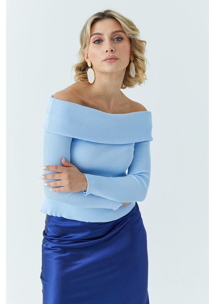 Kadın Madonna Yaka Kazak 5609 modelleri